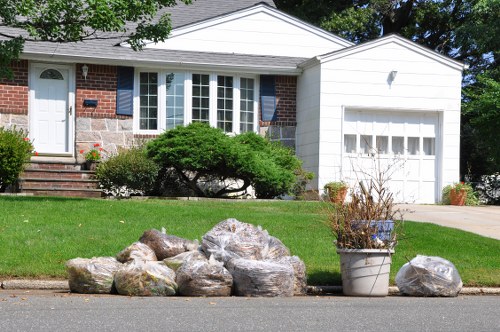 Professional garage clearance service in action