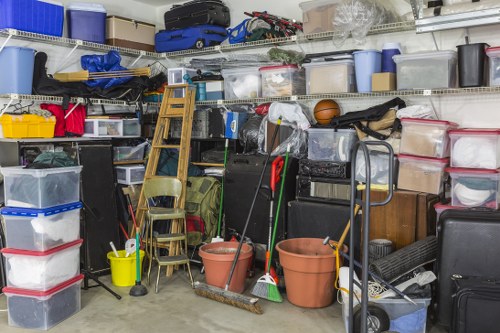 Recycling and donation during garage clearance